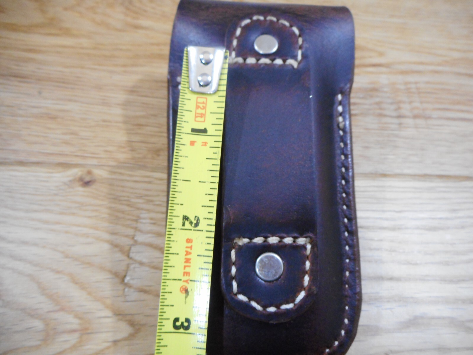 Leatherman Wave Crazy Horse leather sheath. Replica Indian nickel . Sheath only.