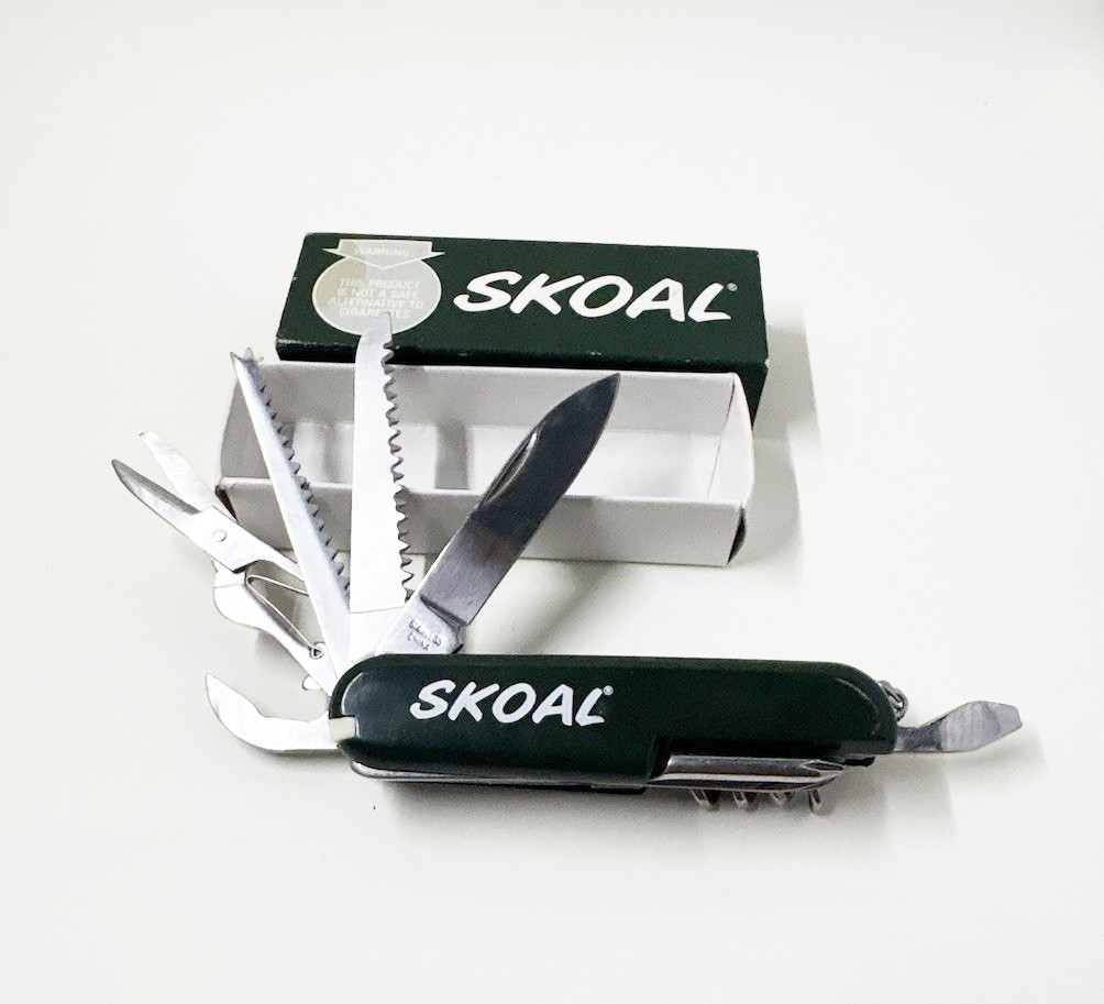 Skoal 5-Tool Multi-Tool Pocket Knife Keychain w/ Box Scissors Saw Promo