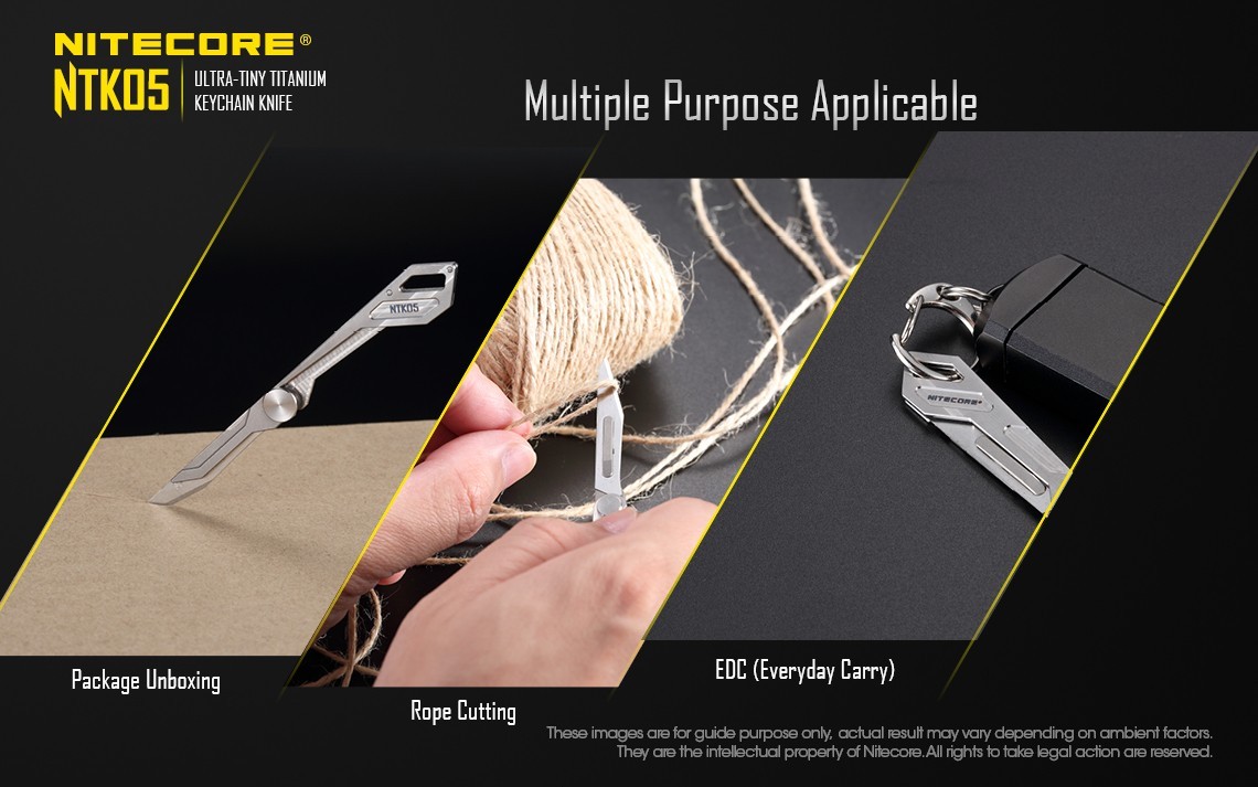 Nitecore NTK05 Knife Keychain Folding Knives Titanium Alloy Scalpel Blade Handle