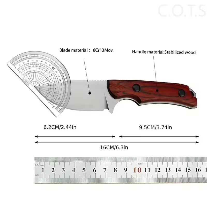 Wood Handle Hunting Camping Survival EDC Multi Tool Outdoor Equipment With Sheat