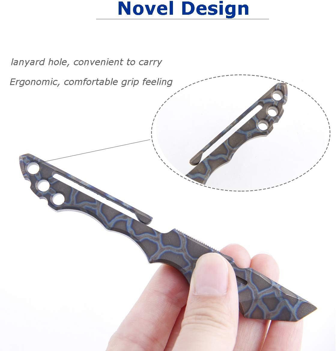 Titanium Pry Bar Multi Tool 4.65″ with Bottle Opener Box Opener Pocket Clip Func