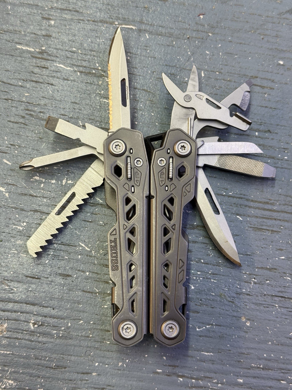 Gerber Truss Multitool Pliers Knife Folding EDC Used Multiple Available Gray
