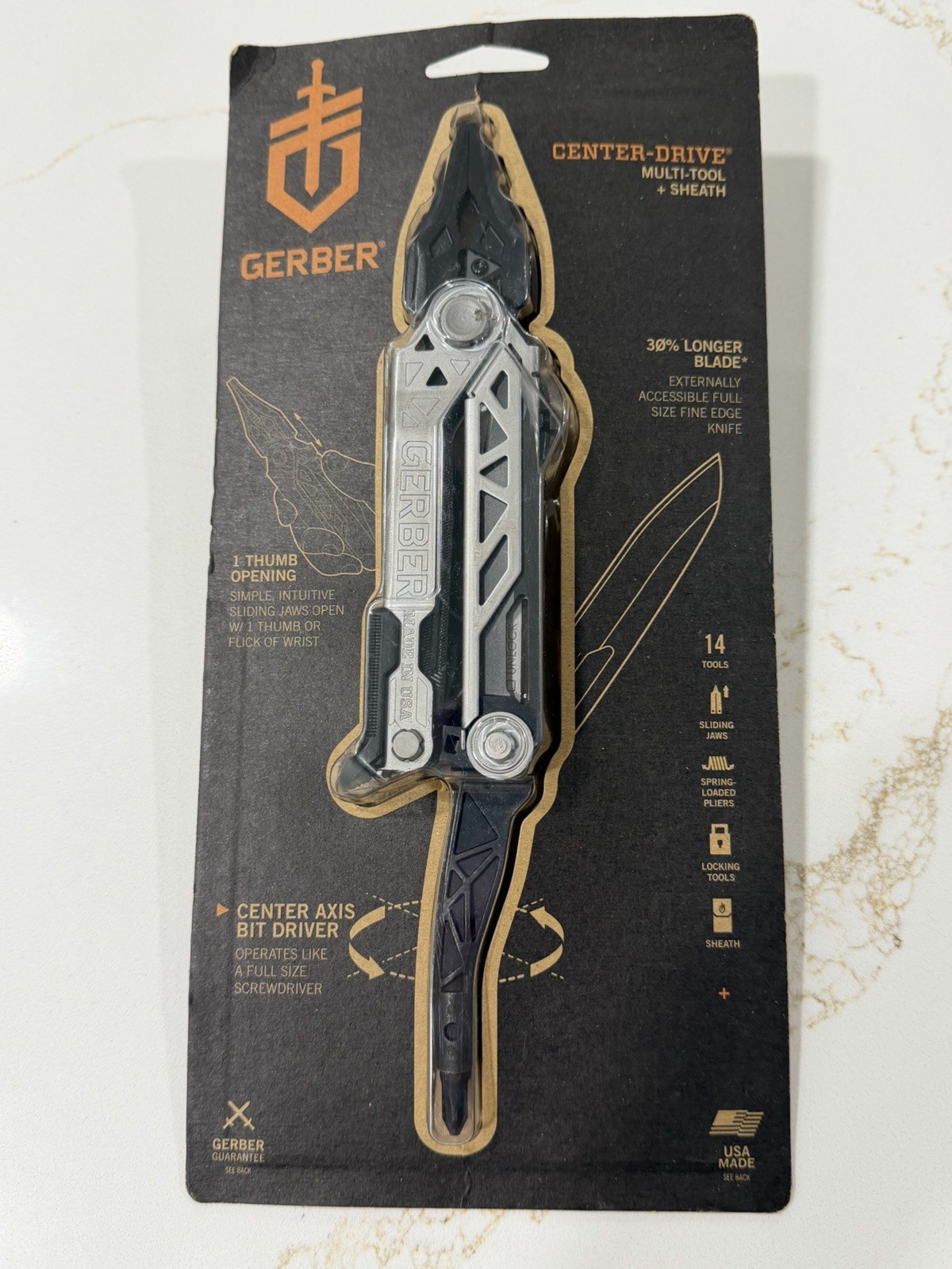 Gerber Center-Drive USA Made Multi-Tool 14 Tools Sheath NEW Factory Sealed