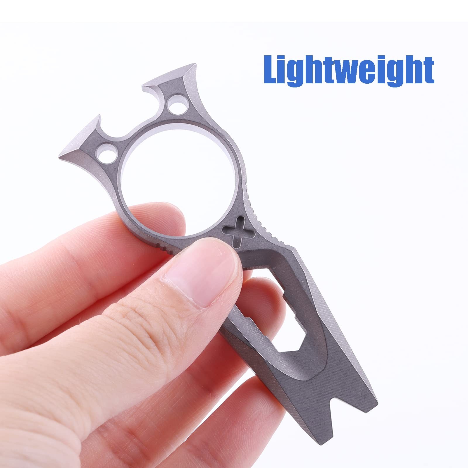 Pry Bar Multi Tool Titanium with Wrench Bottle Opener Pry Bar Function Mini P…