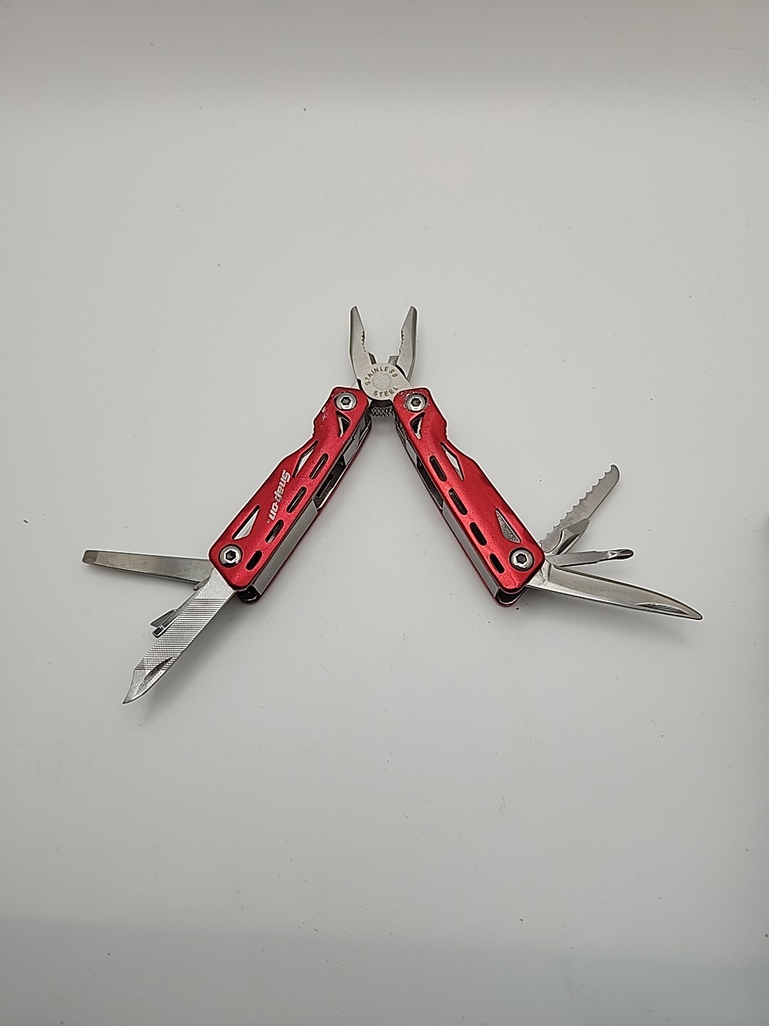 Snap-On Tools Red Multi-Tool Folding Pocket Knife w/ Pliers – Compact Tool