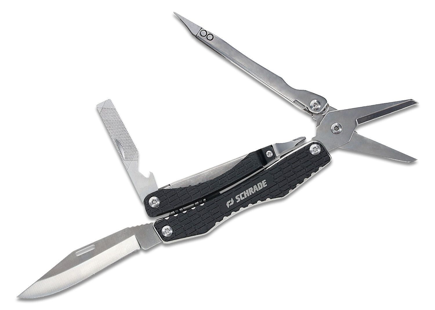 Schrade Clench Multi Tool Delta Series Heavily-Textured Stainless Steel Handles