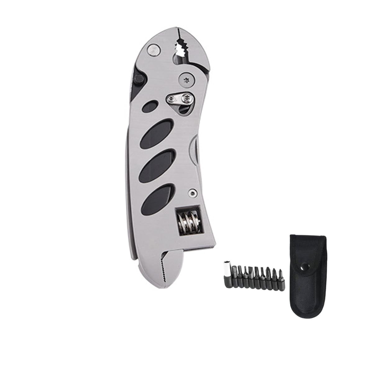 ZOVEDAIUG Multitool Wrench With 7 Tools/Pliers/Wire Cutter/Flat Screwdriver/P…