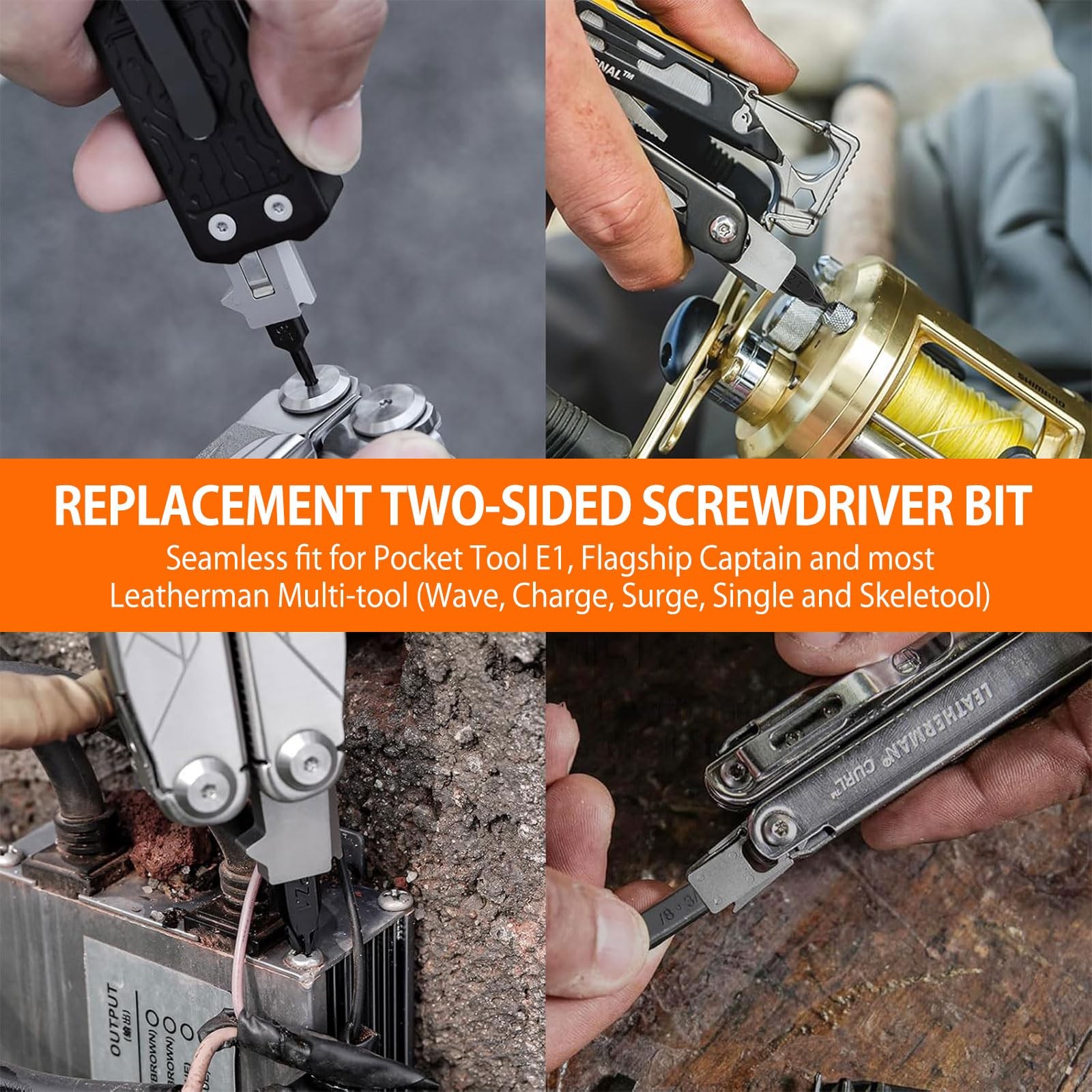 10 Pack Replacement DoubleEnded Screwdriver Bit for Leatherman MultiTool – Du…