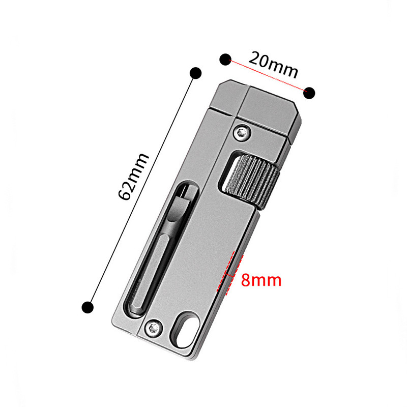 For EDC Titanium Alloy Multi Tool Adjustable Wrench Pocket With Bit Holder