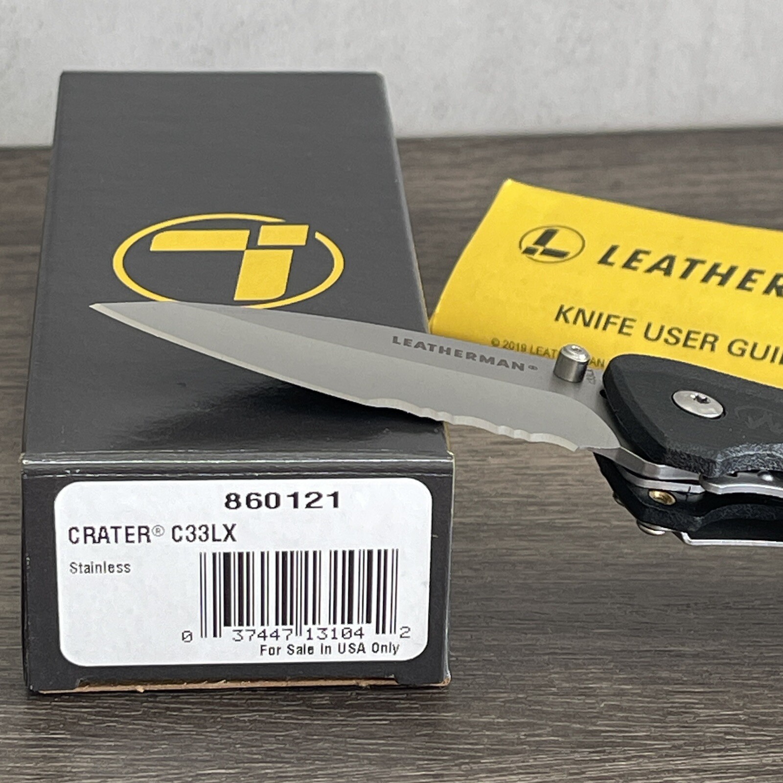 Leatherman Crater C33LX / C 33 LX Knife-Multitool; 420HC Combo Blade Launcher