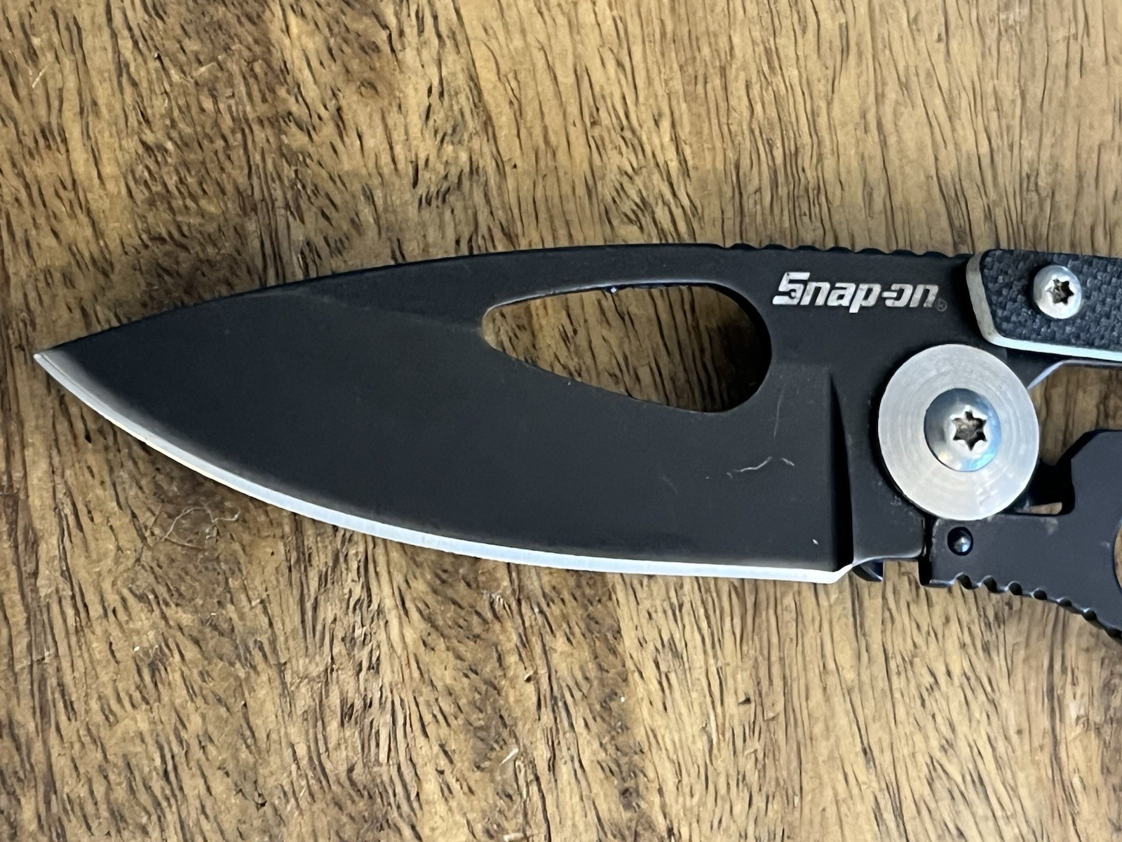 Snap-On BLACK Pocket Knife SUPER NICE!! TSA Confiscated ~TASKCo