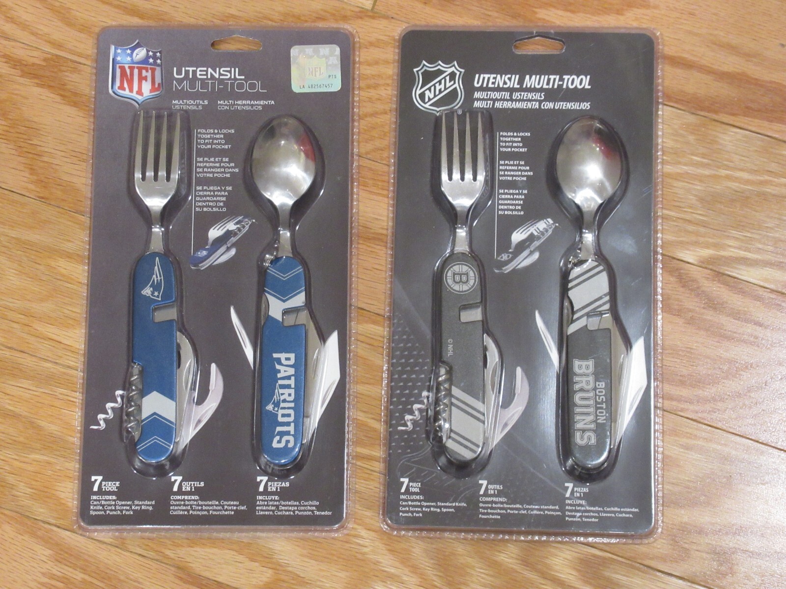 New England Patriots Boston Bruins Utensil Multi Tool ~~2 SETS~~