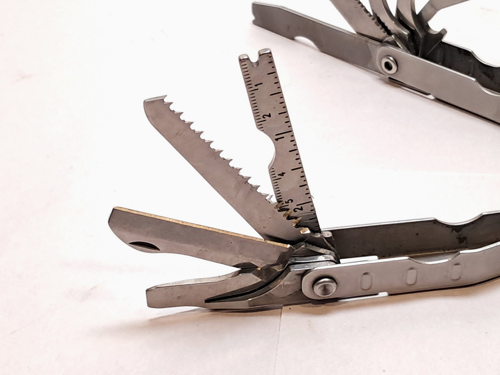 Vtg Schrade Tough Tool Multitool Made In USA w/ Leather Sheath