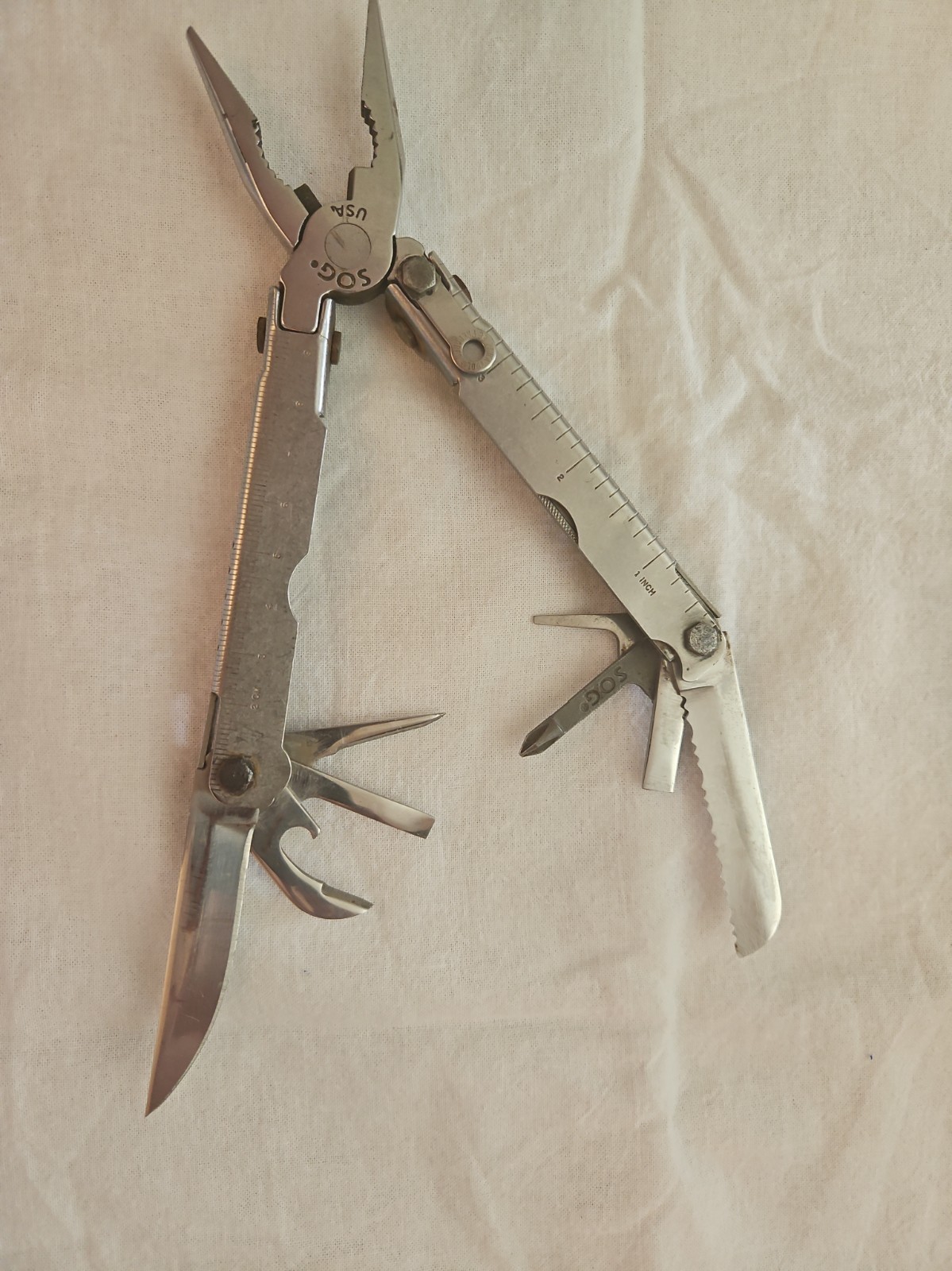 Vintage SOG Paratool Multi-Tool USA Survival Knife Pliers File EDC