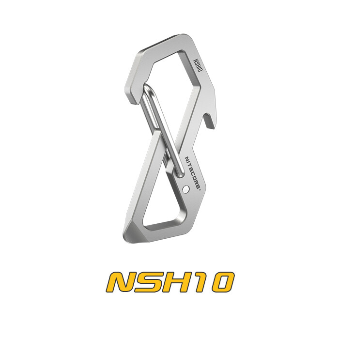 NiteCore NSH10 Multiuse Titanium Snap Hook EDC Multi-Tool Keychain Carabiner