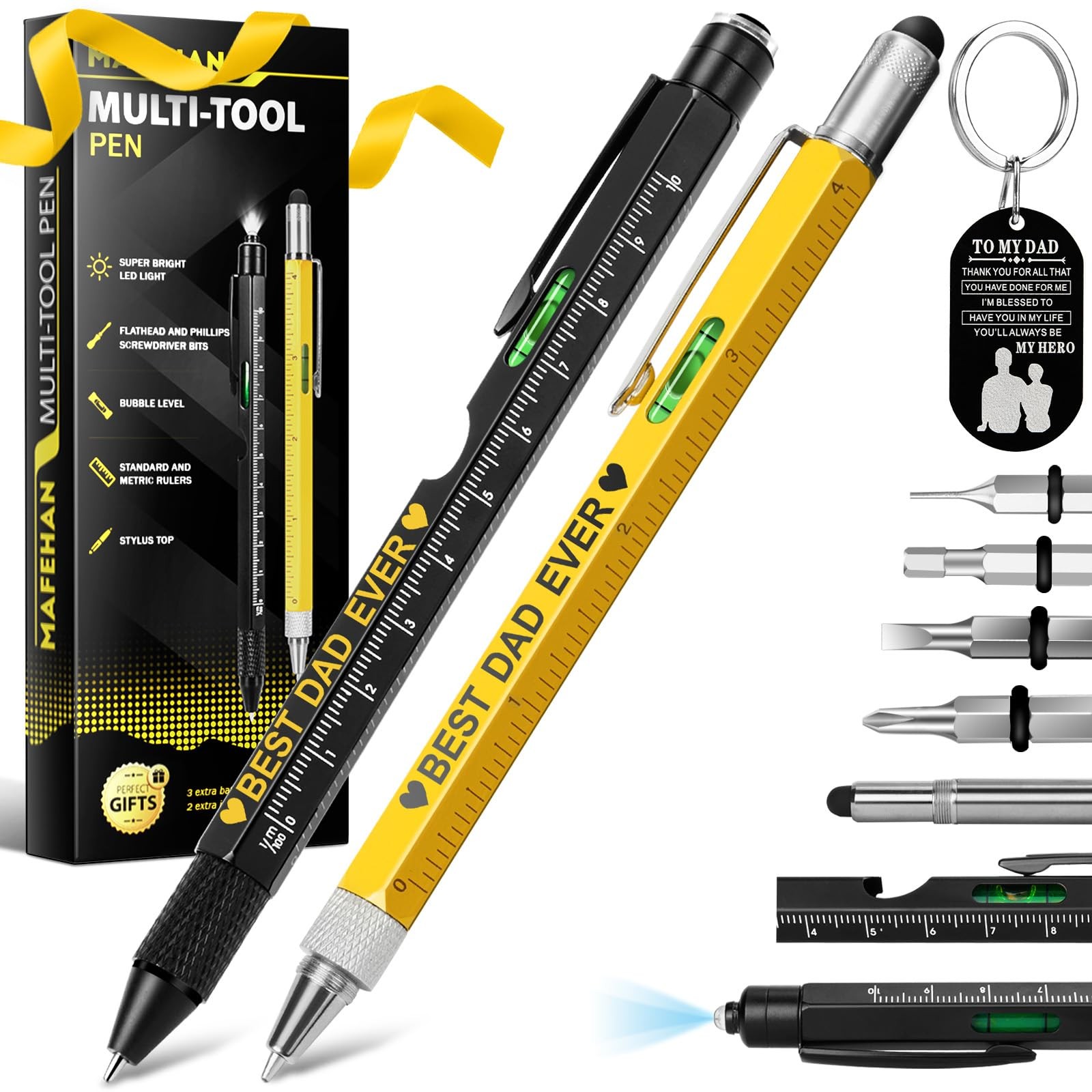 10 in 1 Multi-Tool Pen Set for Him Cool Gadgets For Dads Christmas Stocking S…