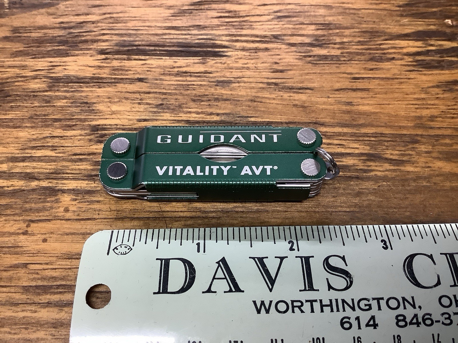 Leatherman Micra Green multi-tool Excellent USA Guidant Vitality Avt Advertising