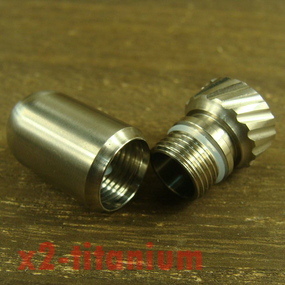 Titanium ” Bomb ” shaped Waterproof Capsule pill Bottle Key chain pendant XH540