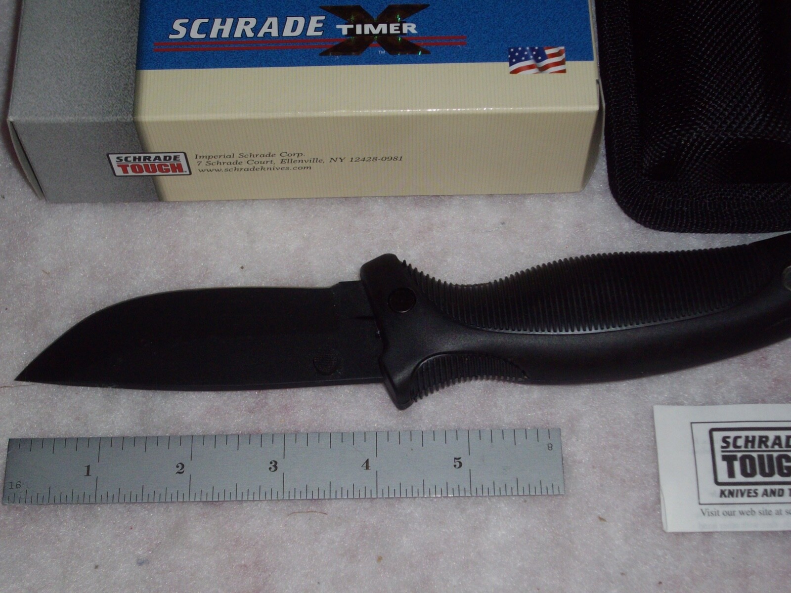 Schrade X-Timer XT7B USA Knife Collector OLD STOCK NEW in BOX , w/sheath