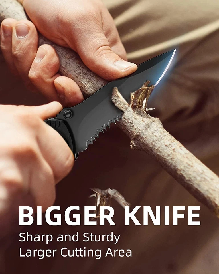 Multitool Knife, 13 in 1 Pocket Multitool, Multi Tool with 3″ Large Blade, Safe