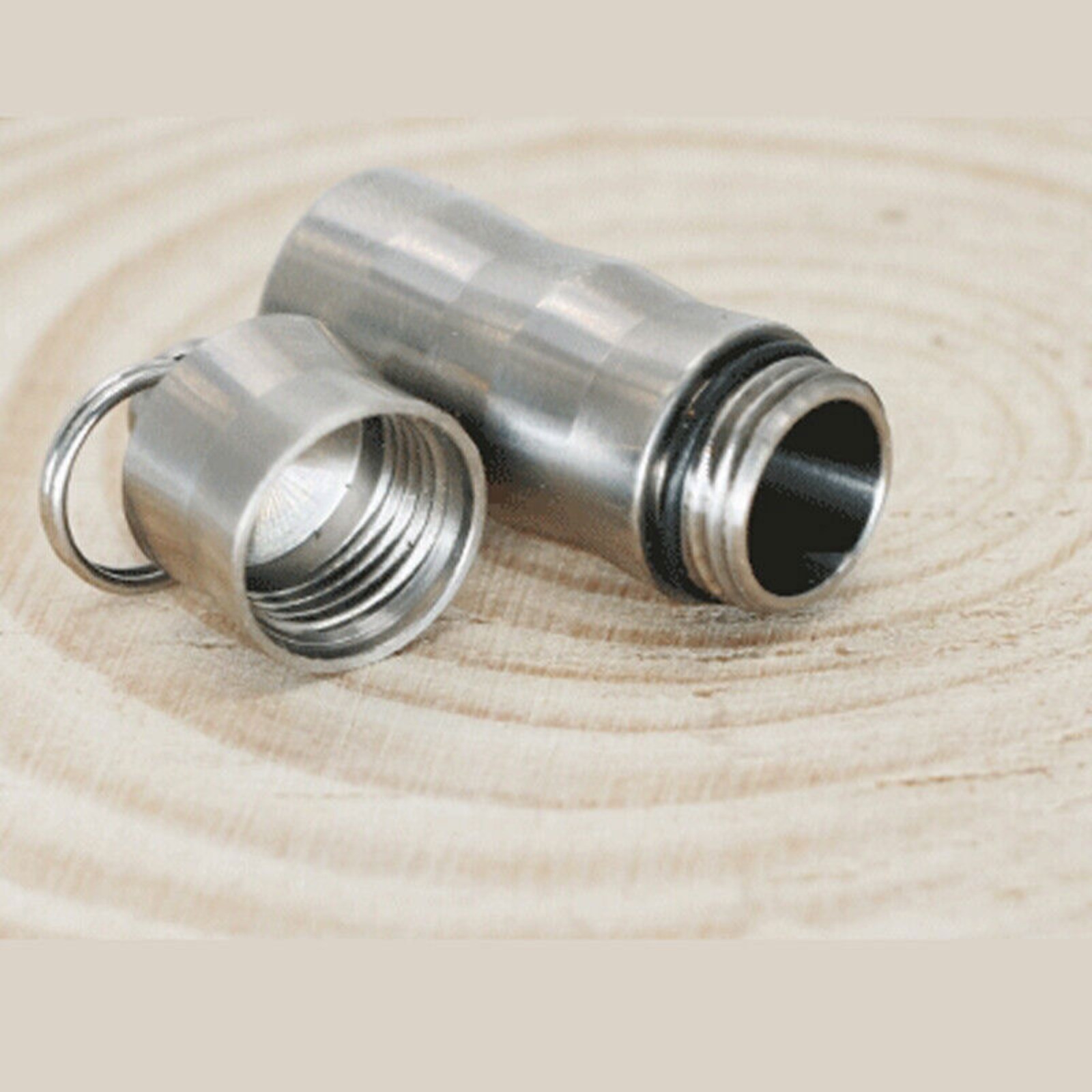 Pure Titanium Waterproof Case Box Pendant EDC Portable Bottle With Keyring