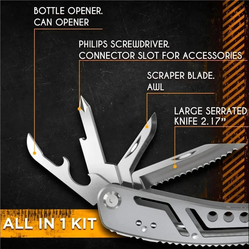 Multitool 24-in-1 Multitools Pliers with ​Professional Multi-tool for Survival C