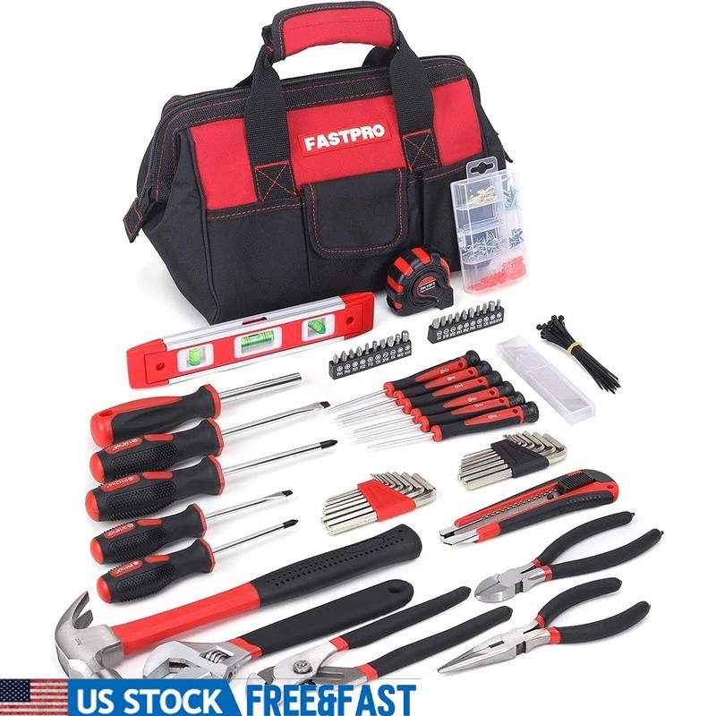 Comprehensive Hand Tool Set W/ Pliers Wrench Screwdriver Utility Knife Tool Bag
