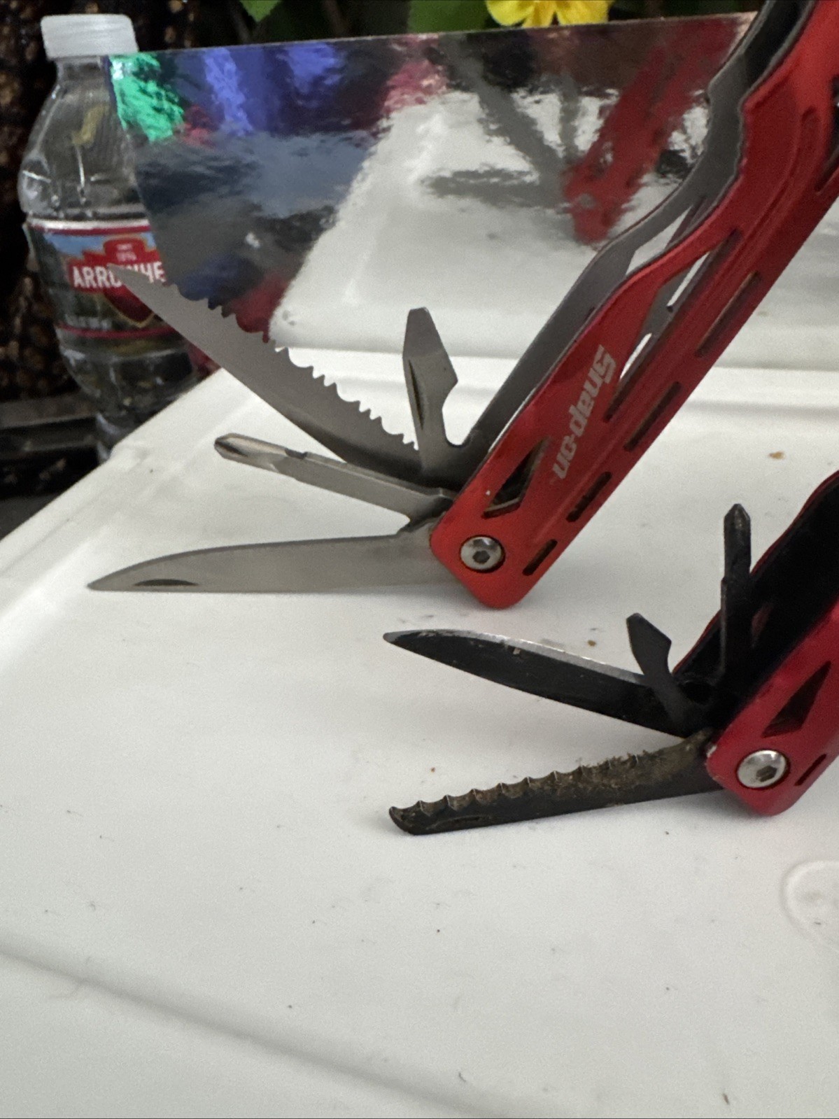 Snap On Tool Multi Tool Set. 2 Tools (reg/mini) 1 Knife And 1 Mini Flashlight