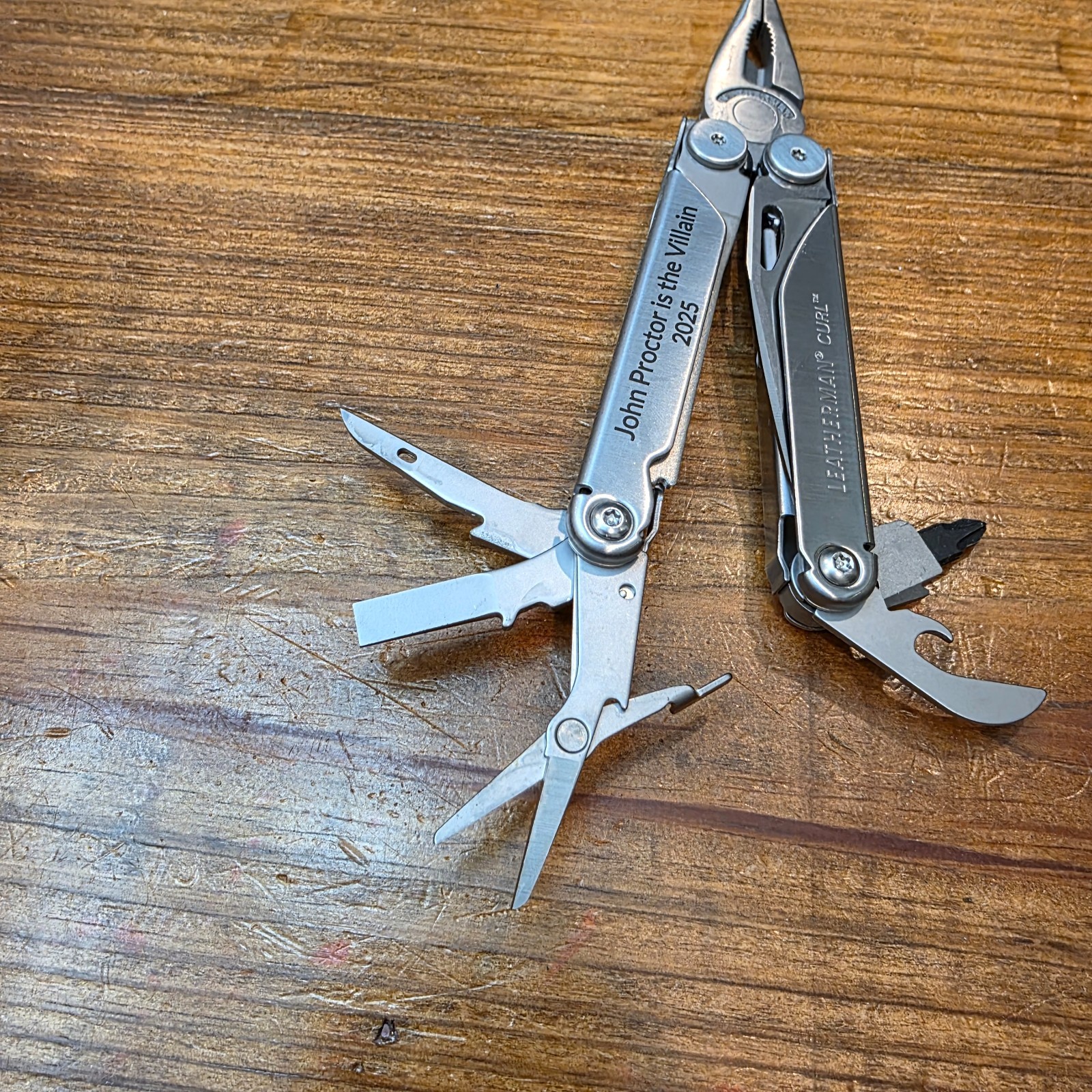 Leatherman Curl Multi-Tool with Sheath – John Proctor is the Villian Crew