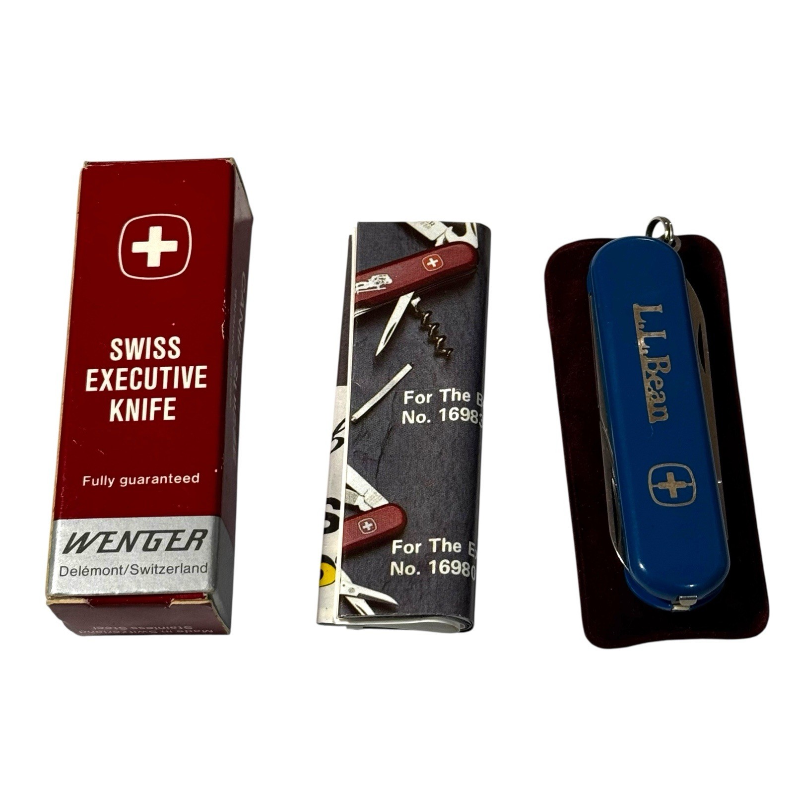 Wenger Swiss Executive Pocket Knife Blue LL Bean #16980 See Description