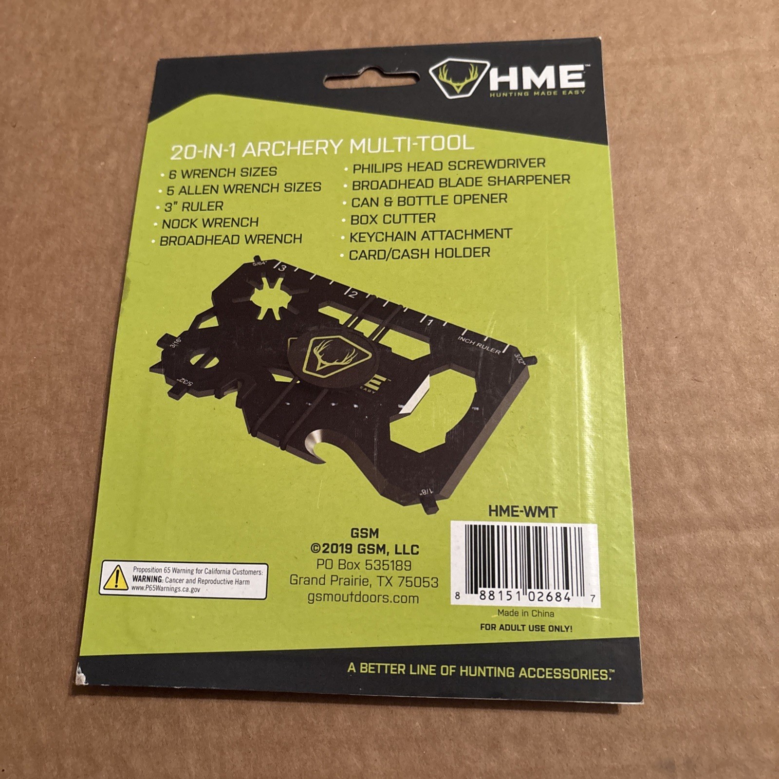 HME HME-WMT 20 In 1 Archery Multi-Tool Archery Broadhead Tool Hunting Crossbow
