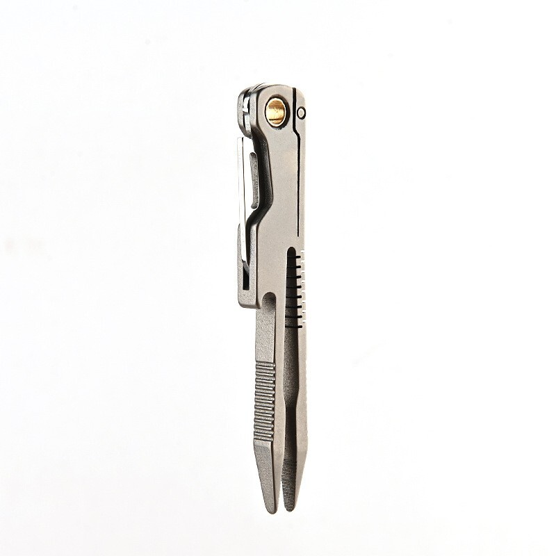 EDC Titanium Alloy Multi Tools Tweezers Opener Pocket Outdoor Folding Knife