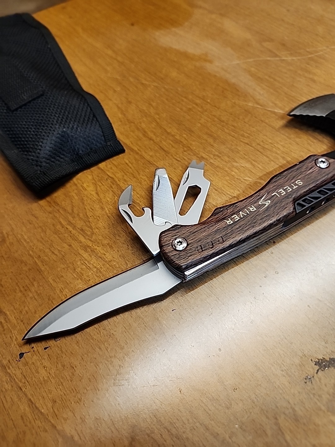 Steel River Multi Tool Hatchet Axe Folding Knife Stainless with Sheath