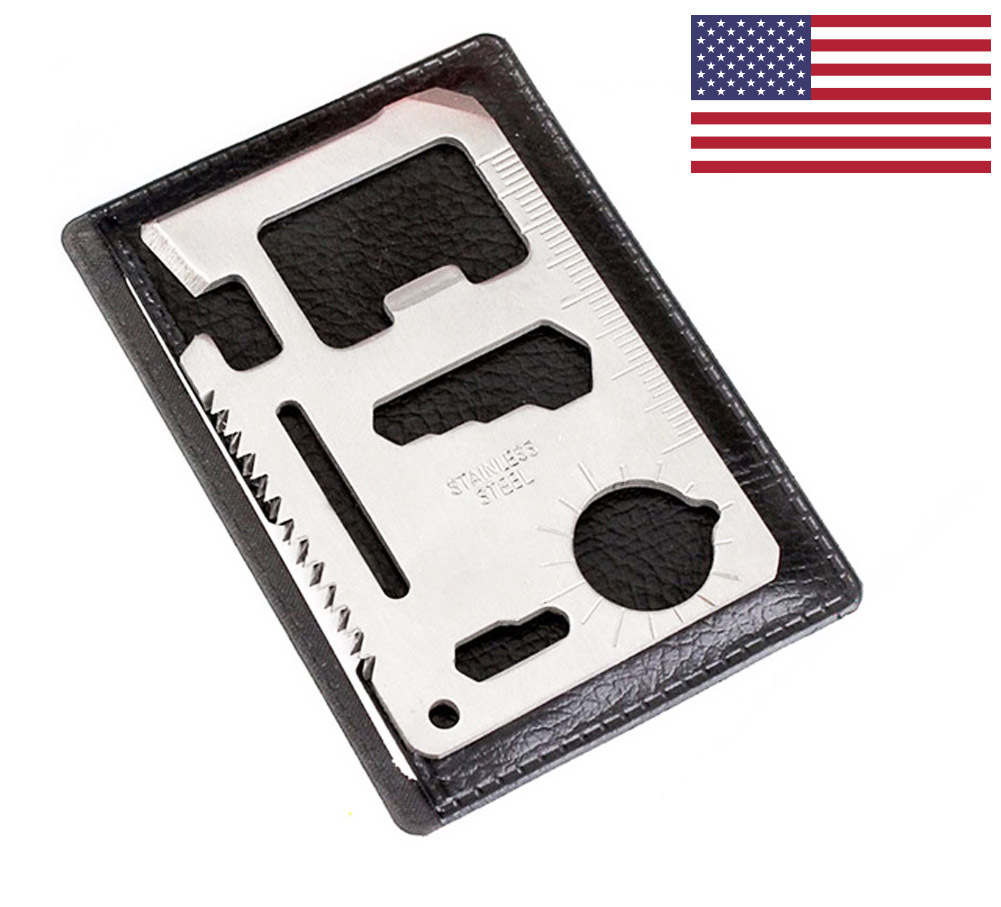 Multi Tool Wallet Thin Survival Pocket Credit Card Knife Men’s STOCKING STUFFER