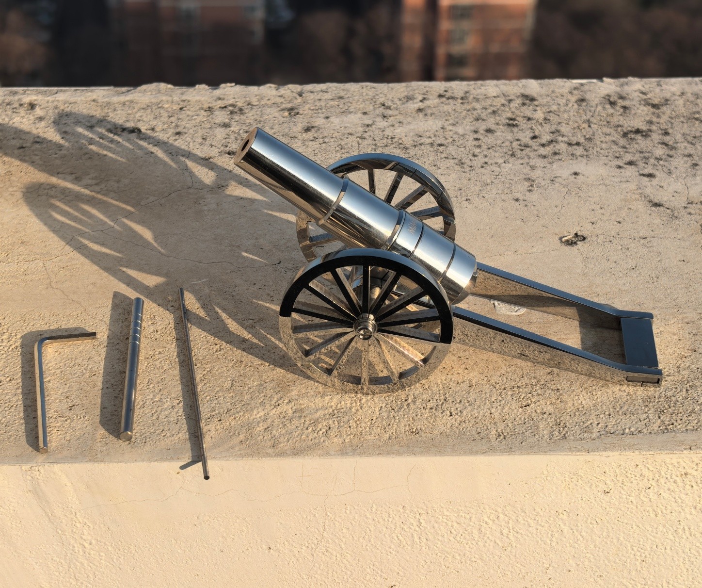 Stainless steel Handicrafts Retro European artillery Model EDC Toy
