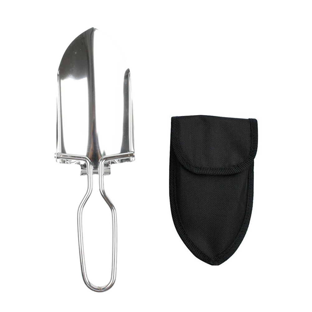 Foldable Camping Spade Tool Stainless Steel Construction Portable Design