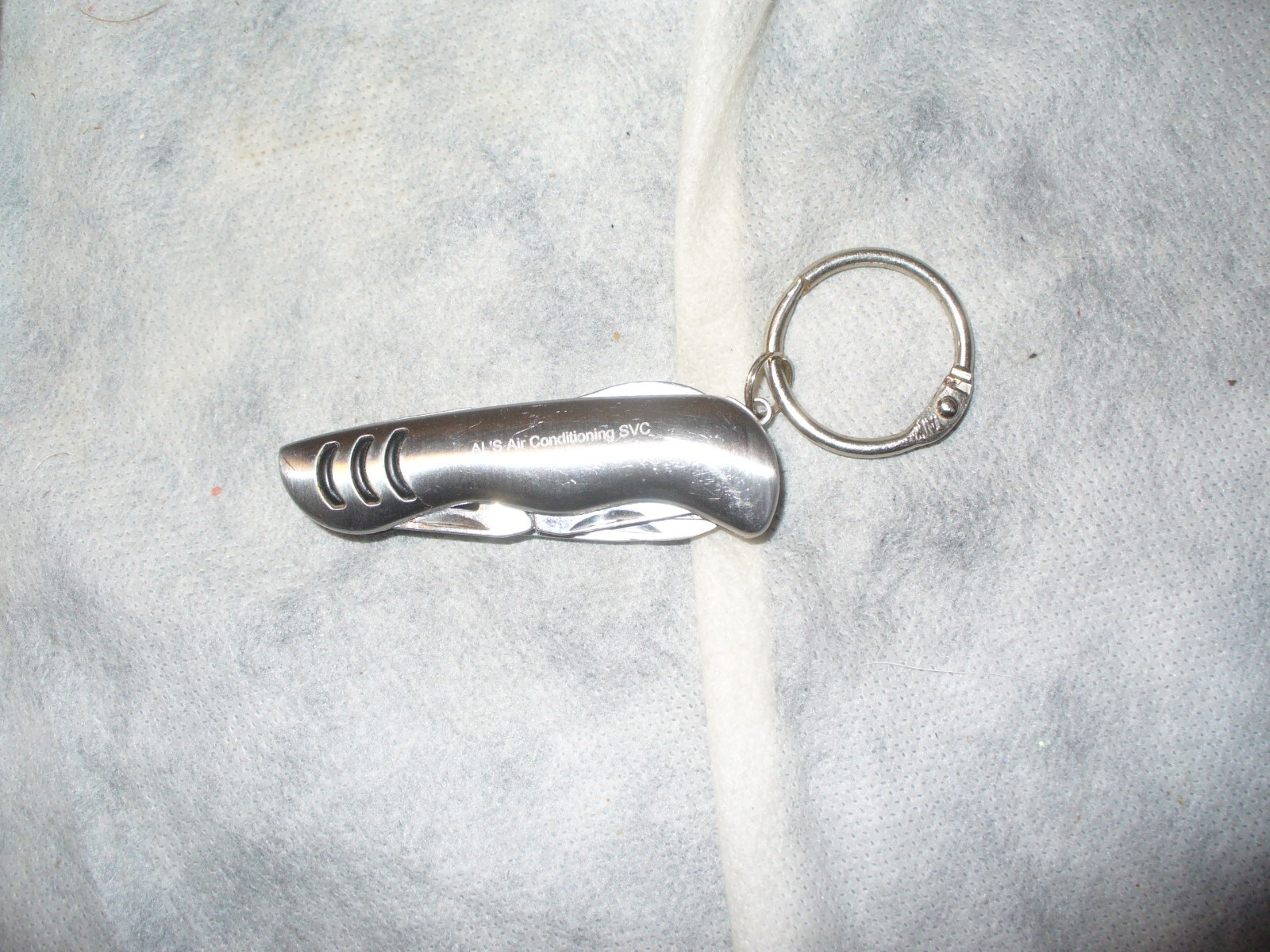 Myron Keychain Multipurpose Tool about 3″ folded Scissors Knife Bottle Opener +