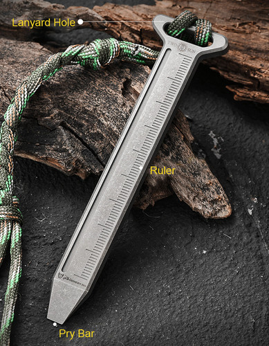 EDC Titanium Alloy Pry Bar Crowbar Ruler Portable Outdoor Camping Multi Tools