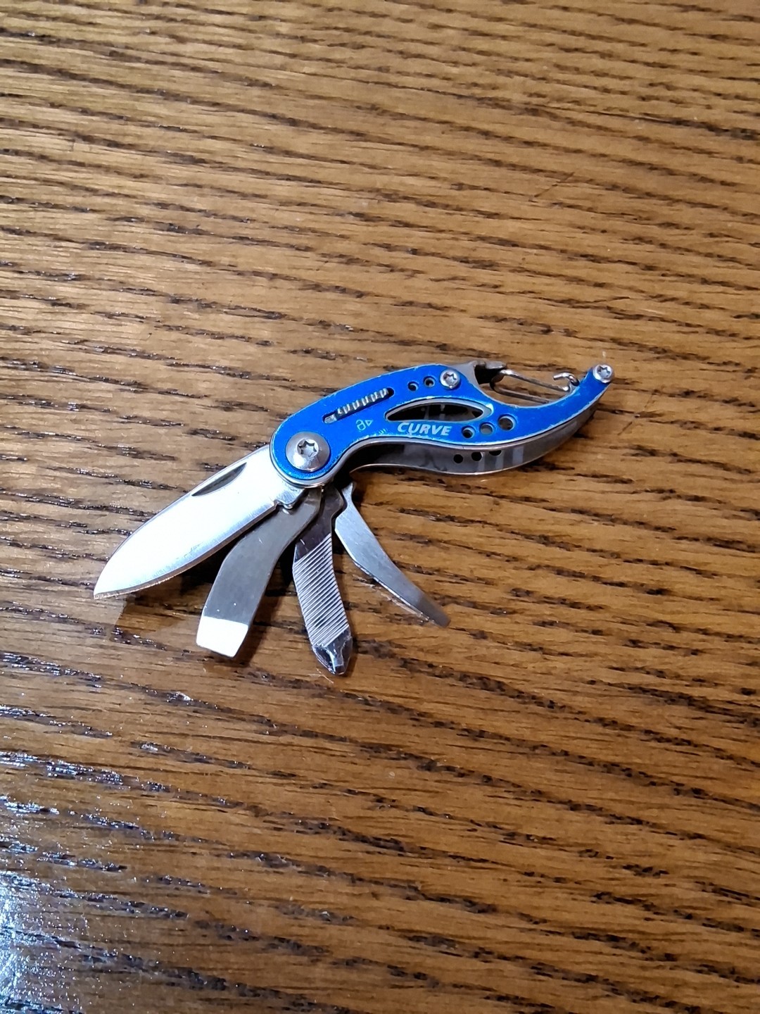Blue Gerber Curve Mini Multitool, Locking Blades, Great Condition