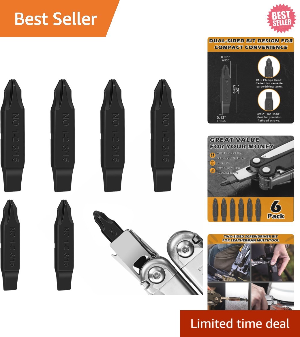 4-Pack Replacement Screwdriver Bits, Designed for Leatherman Multi-Tools, Philli