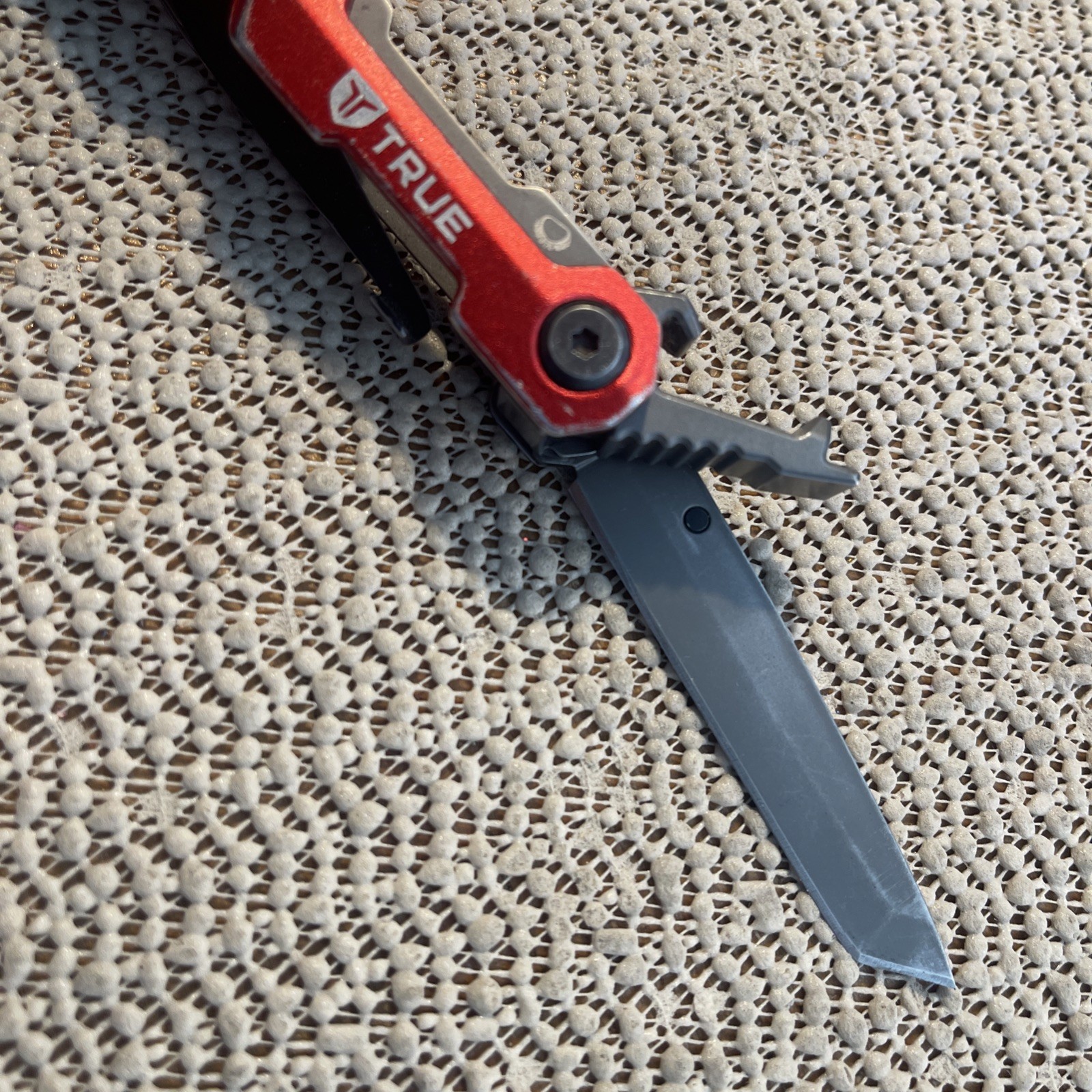 True Titanium Block Multi Tool 5-in-1 Utility Knife, Screwdriver, Bottle Open