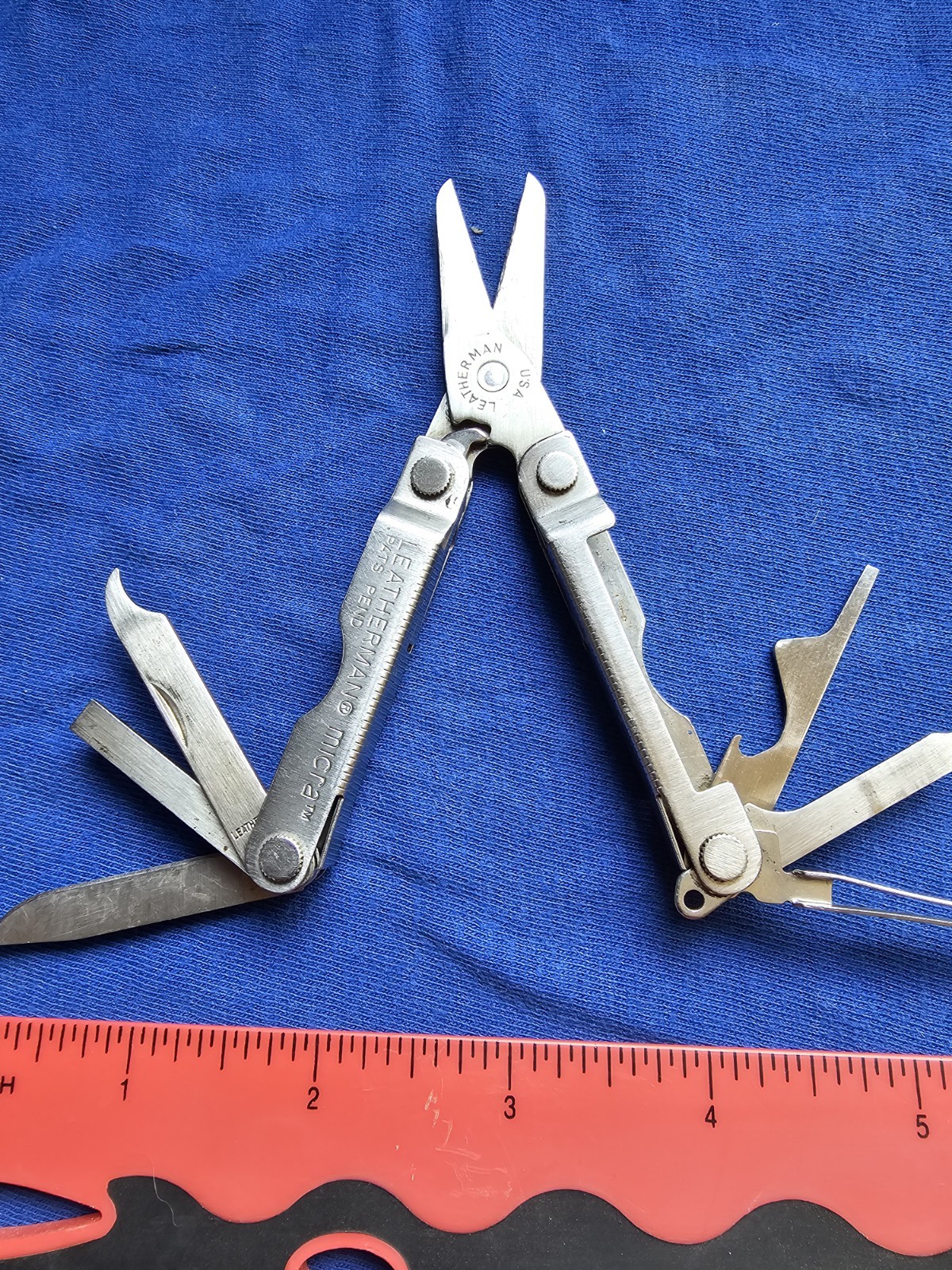 Leatherman Micra Mini Multi-Tool, Knife, Scissors, Key Ring, Black BOD 0921 VGUC