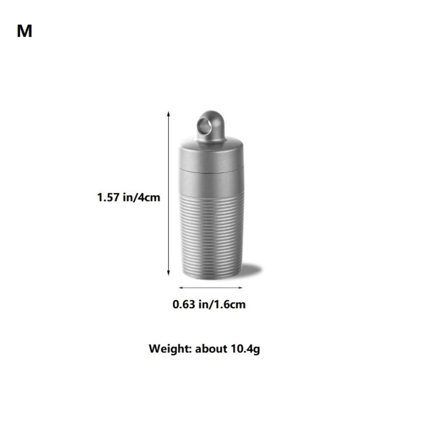 Pure Titanium Pill Holder Organizer Container Case Waterproof Portable EDC Tank