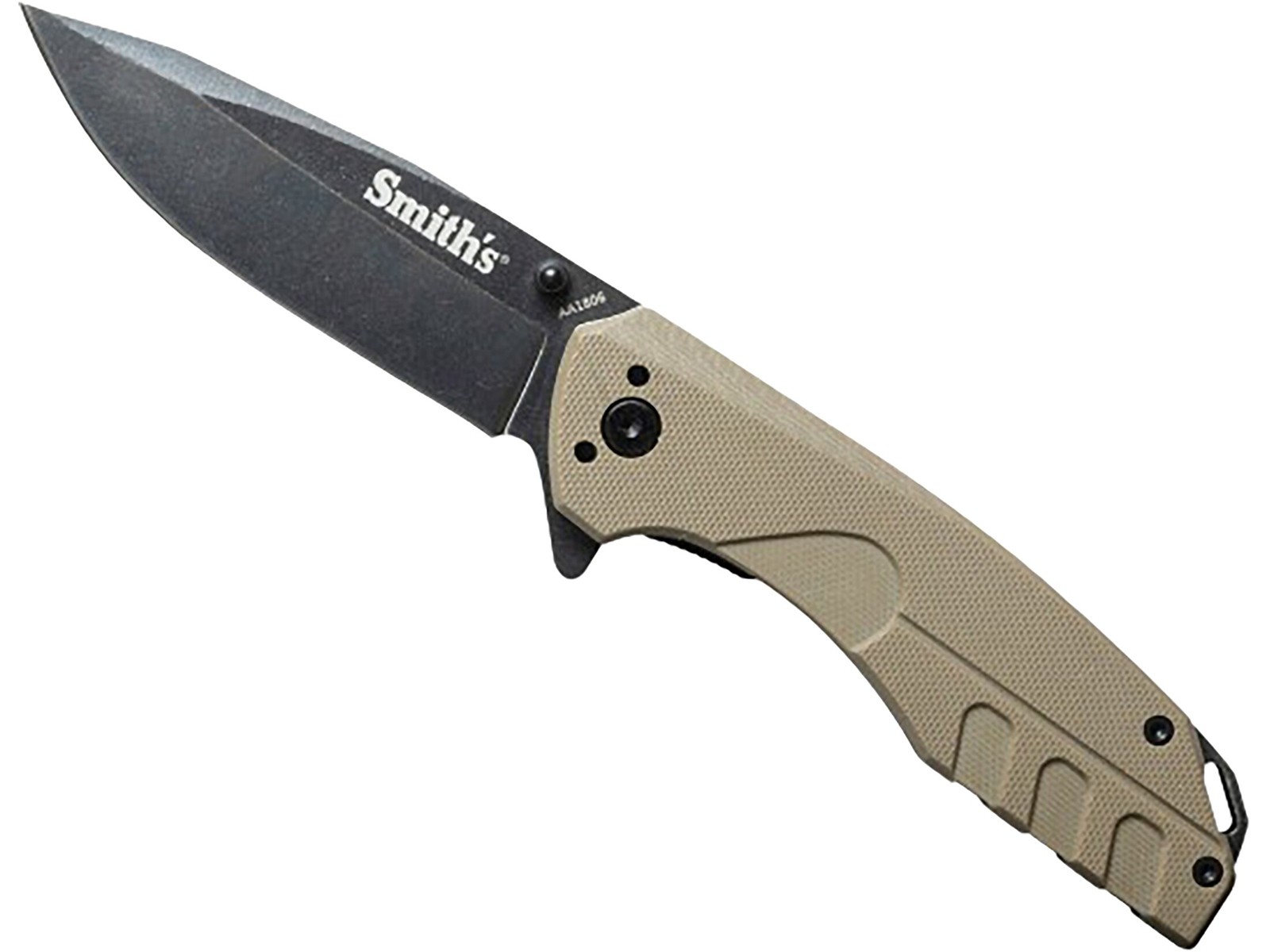 Smith’s Battleplan Pocket Knife 3.35″ Drop Point 400 Series Black Stonewash