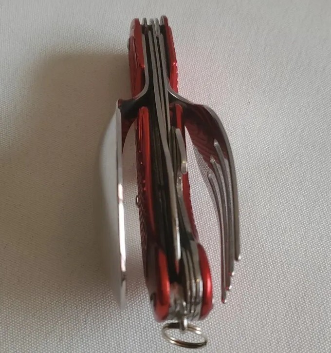 3 in 1 Foldable Camping Hiking Picnic Cutlery Fork Spoon Bottle Opener 2 Pieces