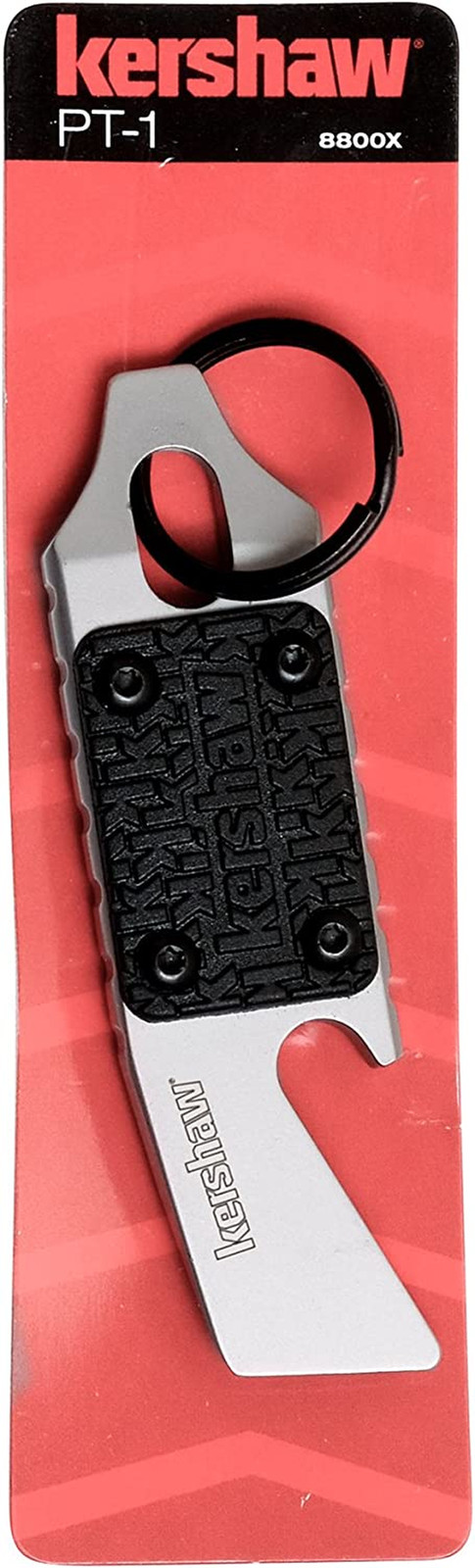 PT-1 Multi-Function Keychain Tool, Stainless Steel, Utility Keychain with Bottle