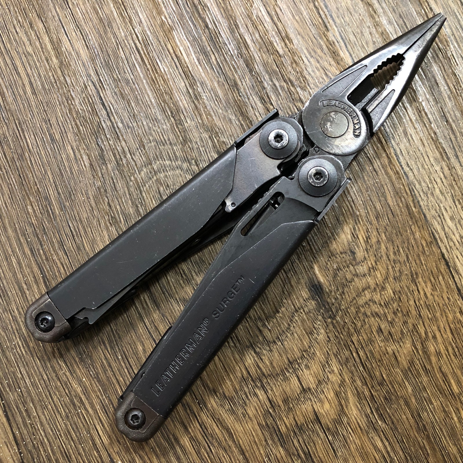 2008 Leatherman USA Surge Black Oxide Folding Multi-Tool Pliers & MOLLE Sheath