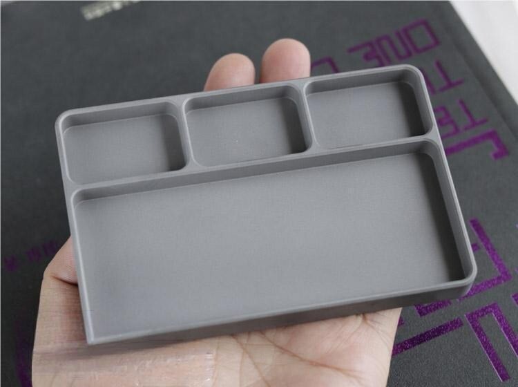 Solid Titanium Alloy Desktop Tray EDC Model Parts Screws Tools Storage Organizer