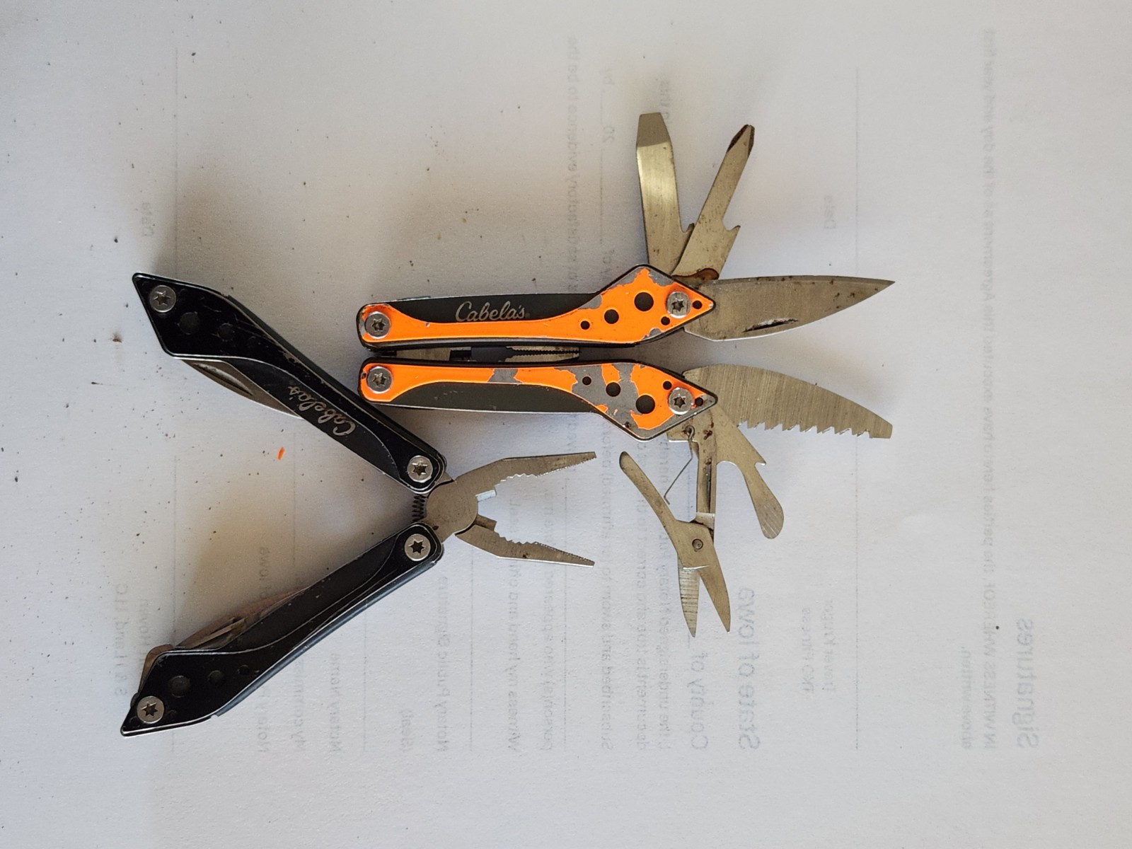 2 Cabelas Small Multi-Tool / Orange, Black