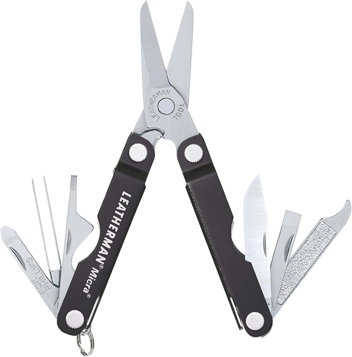 LEATHERMAN, Micra, Keychain Multi-Tool with Grooming Tools, Mini Pocketknife for